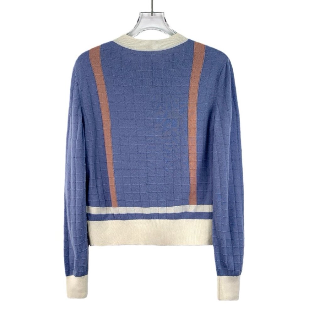 Hermes Colorblock Chain & Saddle Embroidered Wool… - image 2